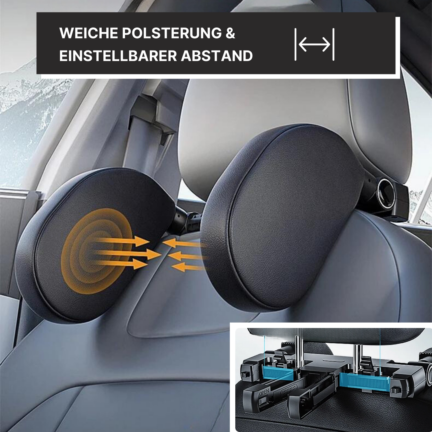 Verstellbare Nackenstütze fürs Auto - entspannt unterwegs