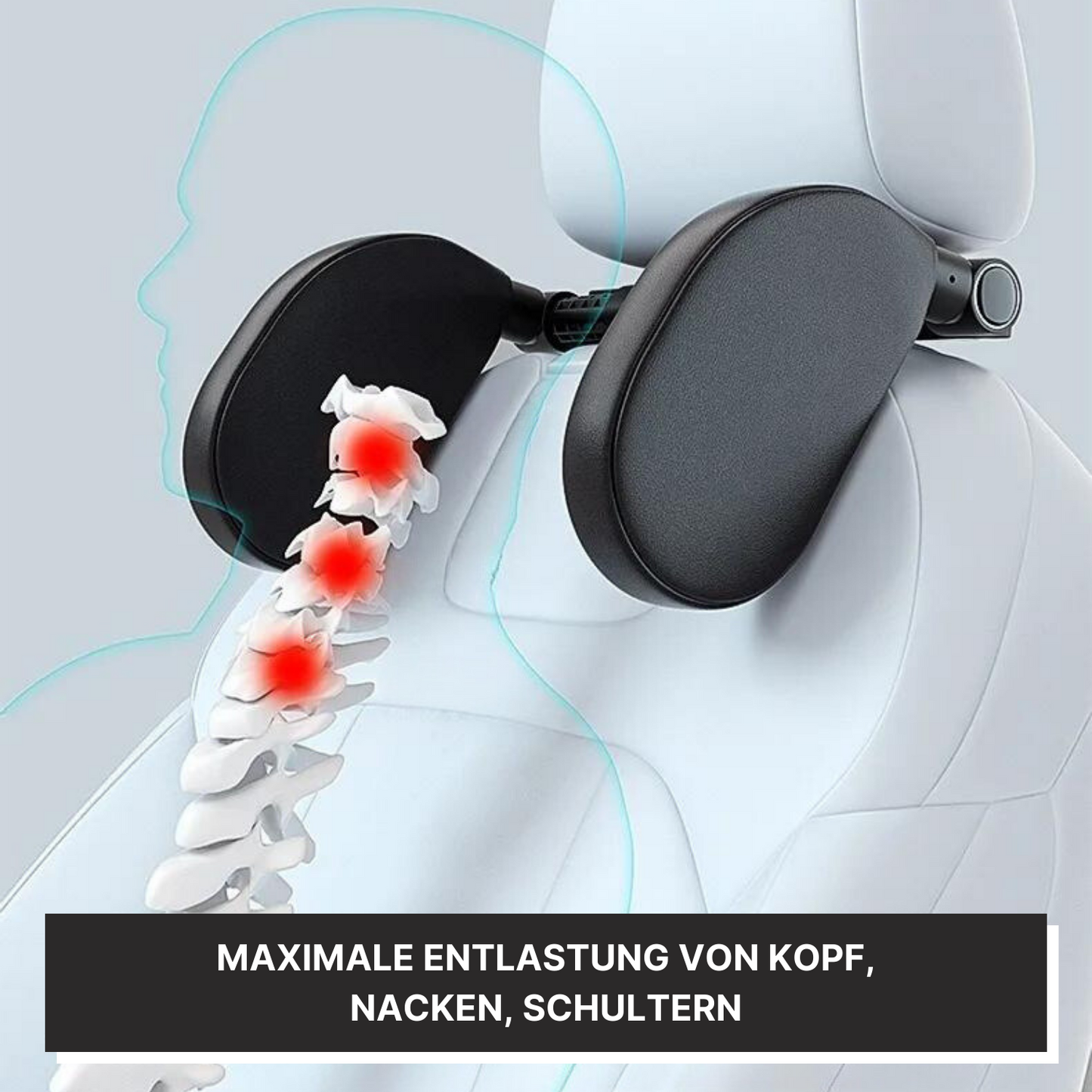 Verstellbare Nackenstütze fürs Auto - entspannt unterwegs