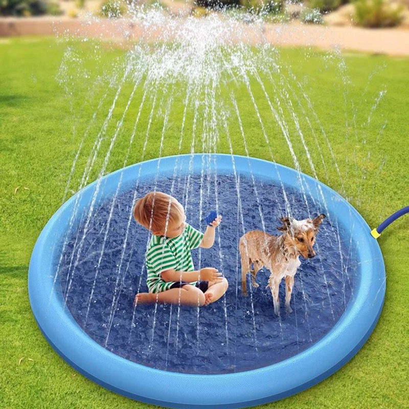 170 * 170cm aufblasbare Wassersprühmatte mit Sprinkler Funktion