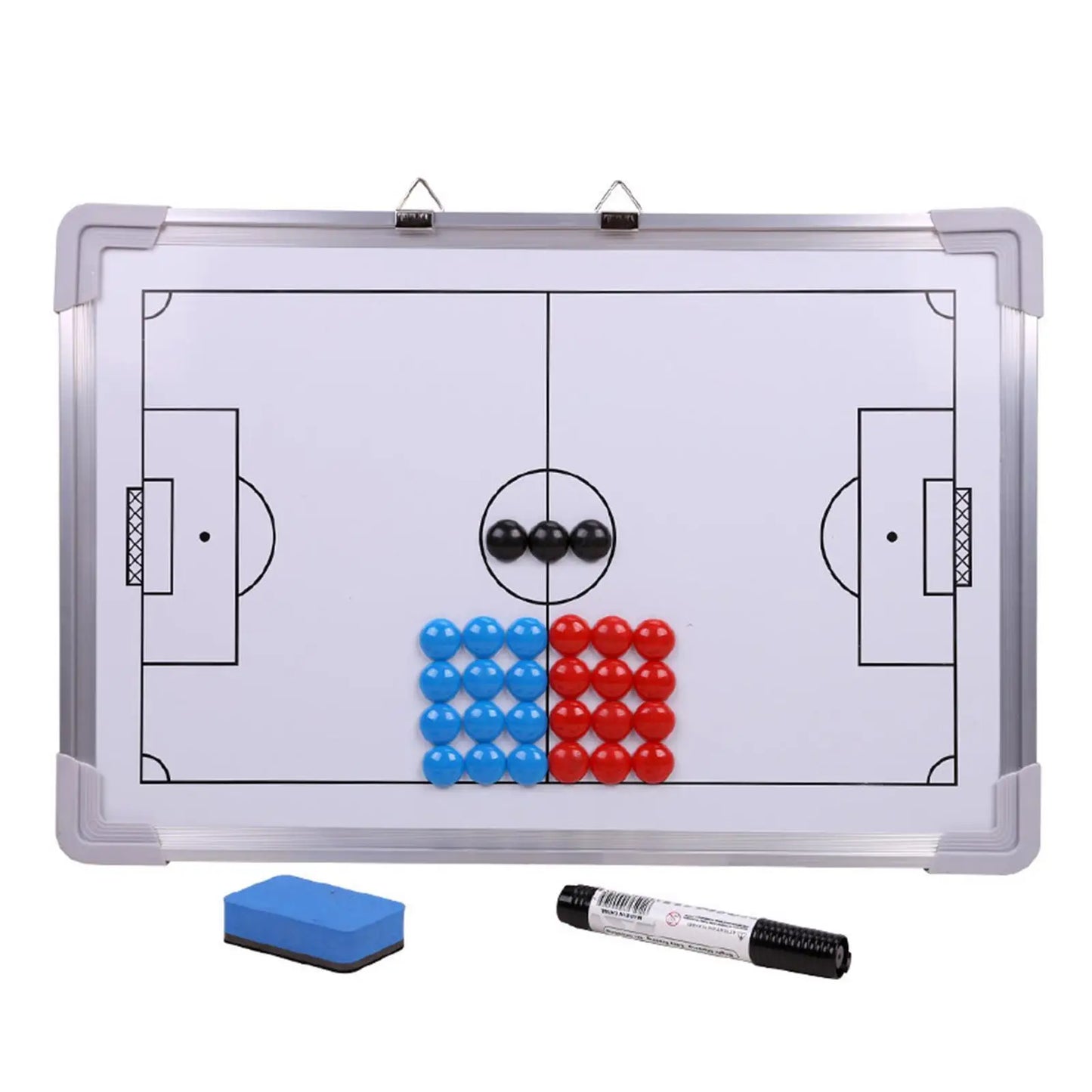 Aluminiumlegierung Magnetisches Fußball-Taktikbrett, An Der Wand Montiertes Fußball-Match-Trainingsstrategie-Whiteboard, Fußball-Trainings-Clipboard