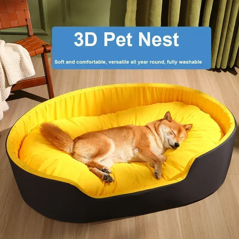 Waschbar doppelseitig Verfügbar Alle Jahreszeiten Große Größe Extra Großes Hundebett Haus Sofa Zwinger Weiches Fleece Haustier Hund Katze Warmes Bett S-XL