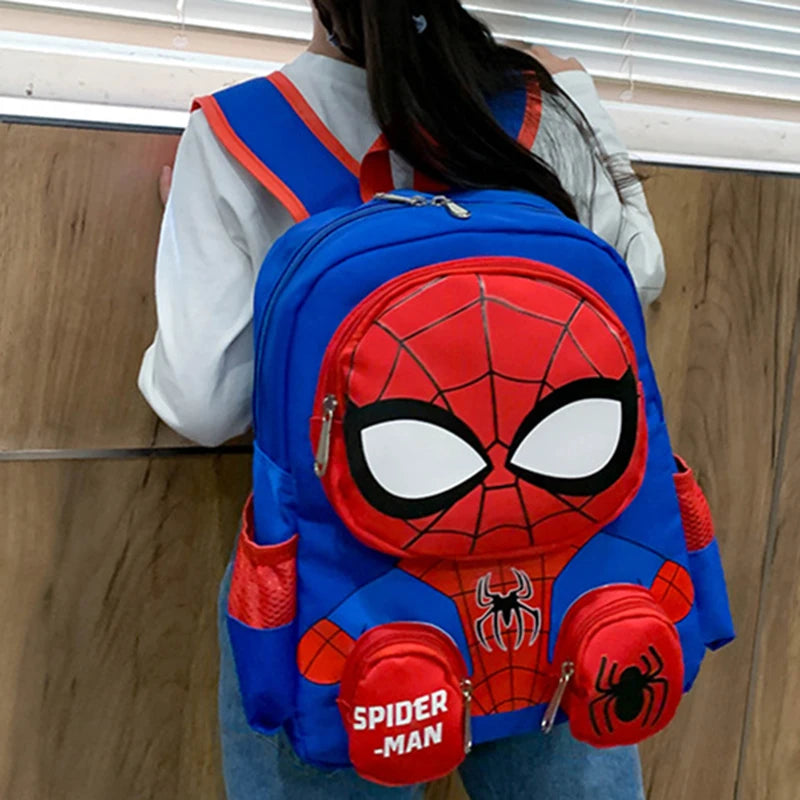 Spiderman Rucksäcke Super Helden Schüler Schultasche Cartoon 3d Stereo Kindergarten Rucksack Kinder Reisetasche Geschenk