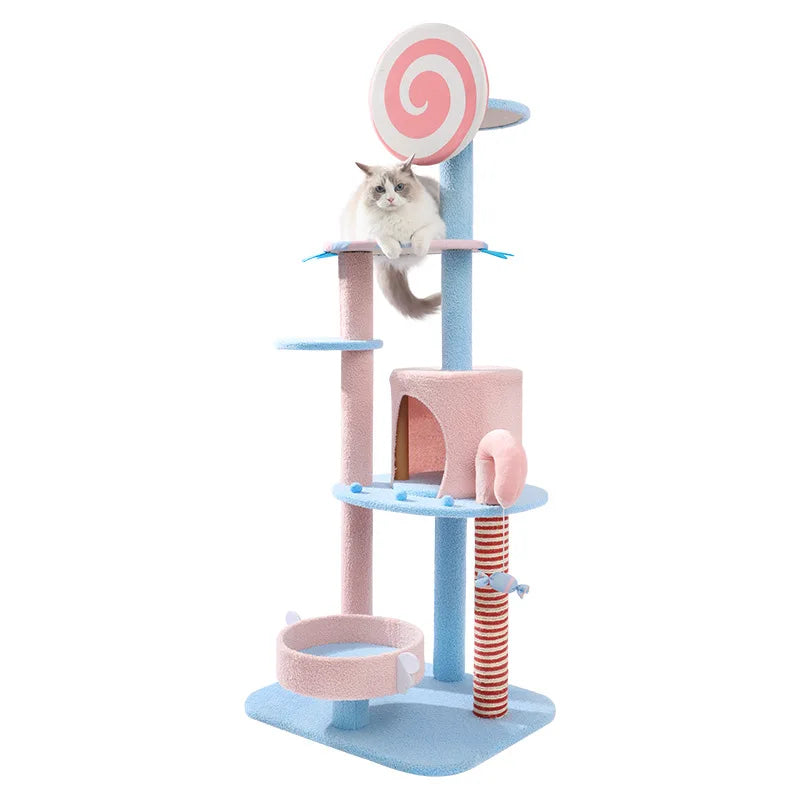 Luxus Haustier Katzen Baum Haus Möbel mehrschichtiger Kratzbaum Turm Spielzeug Sisal Kratzbaum für Katze Klettern Sprungspielzeug