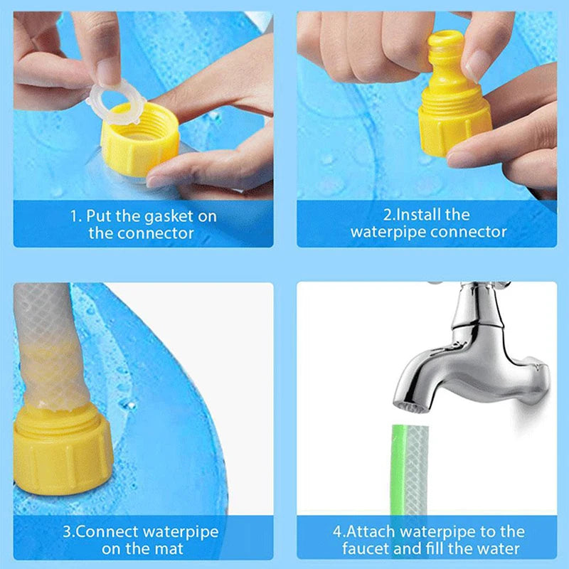 170 * 170cm aufblasbare Wassersprühmatte mit Sprinkler Funktion