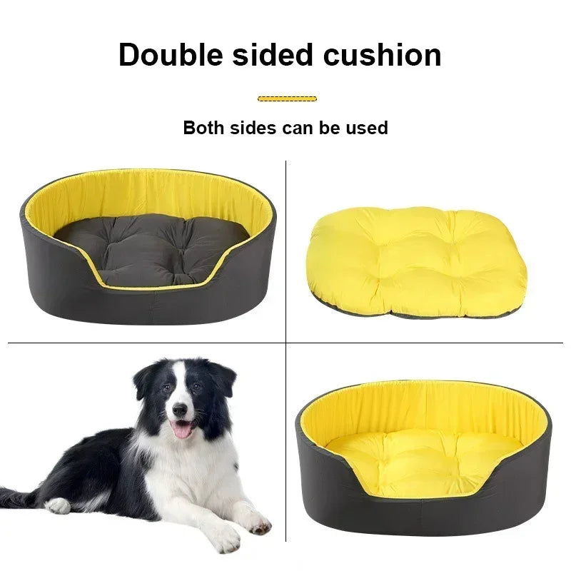 Waschbar doppelseitig Verfügbar Alle Jahreszeiten Große Größe Extra Großes Hundebett Haus Sofa Zwinger Weiches Fleece Haustier Hund Katze Warmes Bett S-XL