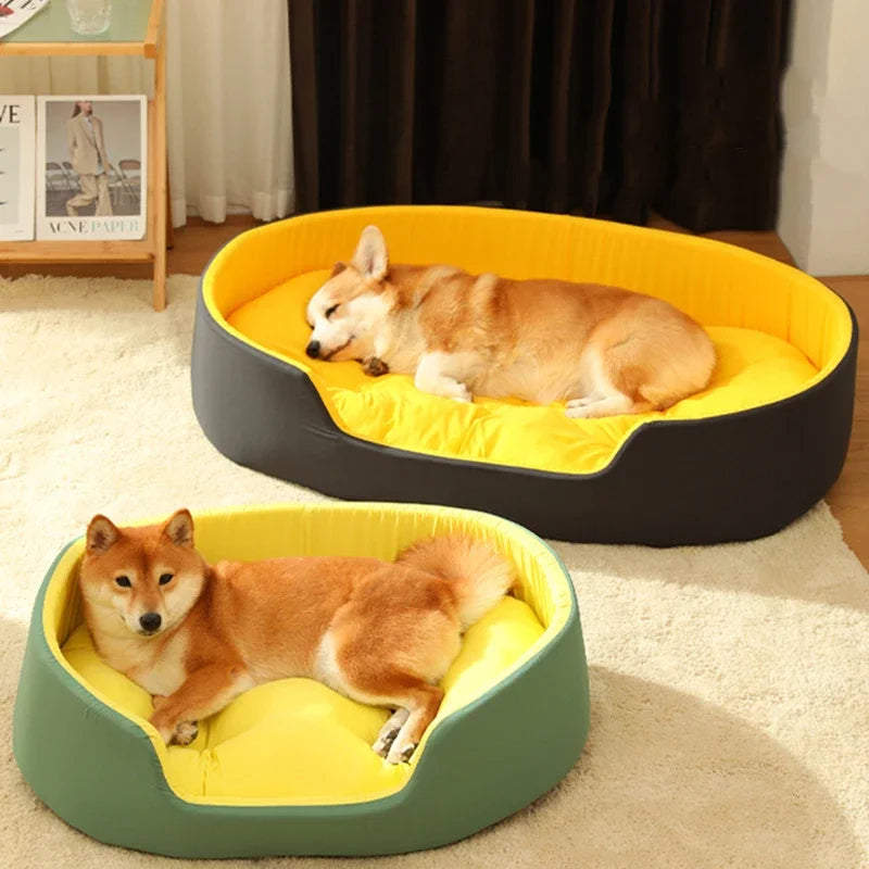 Waschbar doppelseitig Verfügbar Alle Jahreszeiten Große Größe Extra Großes Hundebett Haus Sofa Zwinger Weiches Fleece Haustier Hund Katze Warmes Bett S-XL