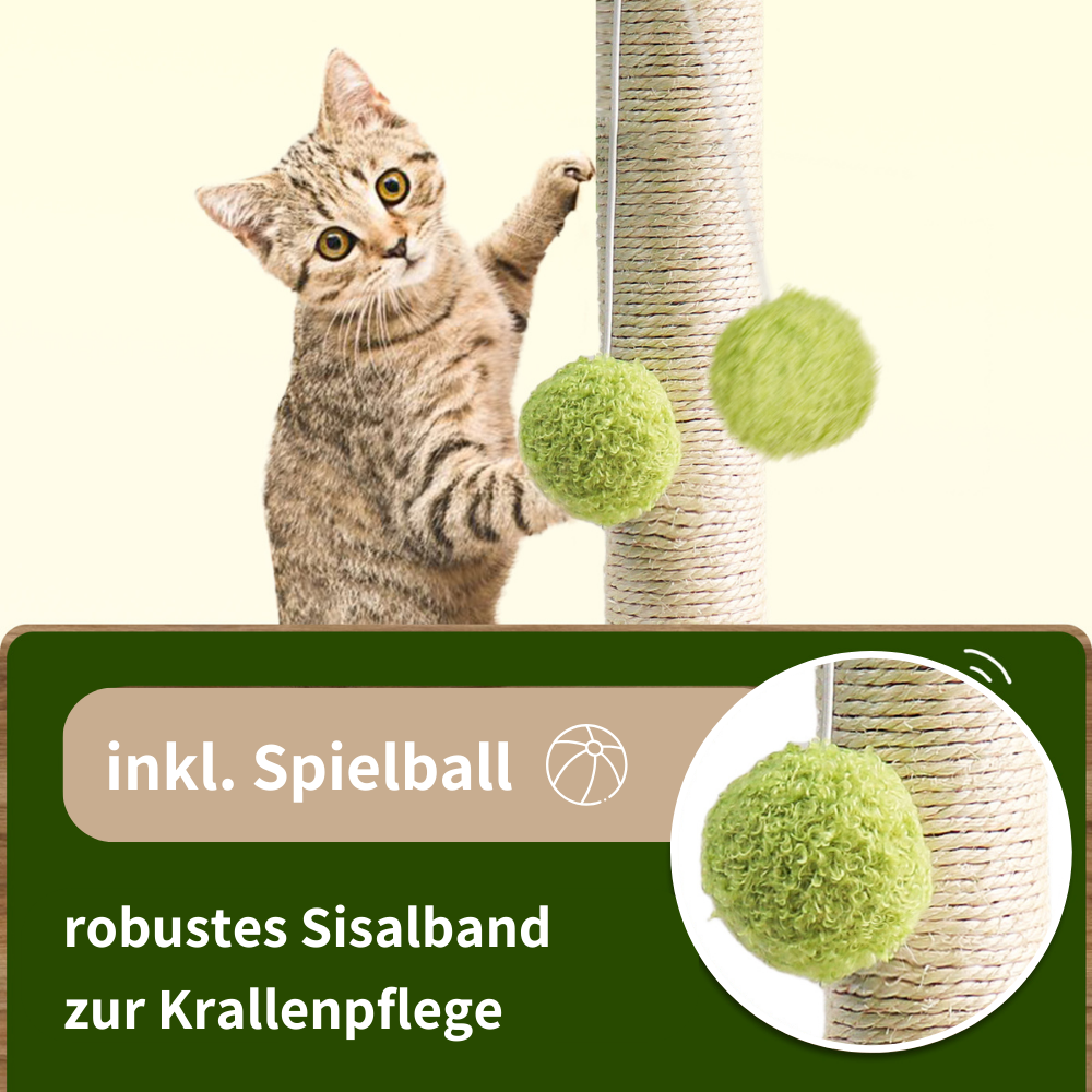 Kratzbaum im tropischen Palmendesign - Dschungelfeeling für daheim