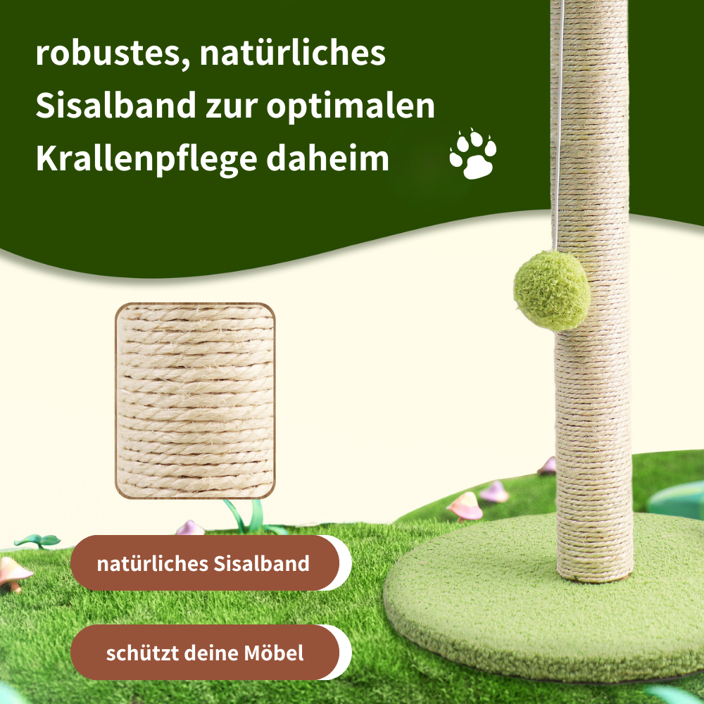 Kratzbaum im tropischen Palmendesign - Dschungelfeeling für daheim