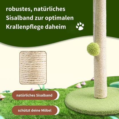 Kratzbaum im tropischen Palmendesign - Dschungelfeeling für daheim