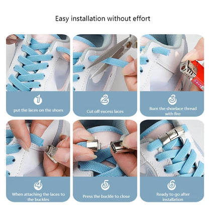 Neu Elastische Schnürsenkel Turnschuhe Kinder Erwachsene für Schuhe Zubehör