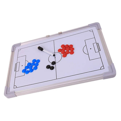 Aluminiumlegierung Magnetisches Fußball-Taktikbrett, An Der Wand Montiertes Fußball-Match-Trainingsstrategie-Whiteboard, Fußball-Trainings-Clipboard