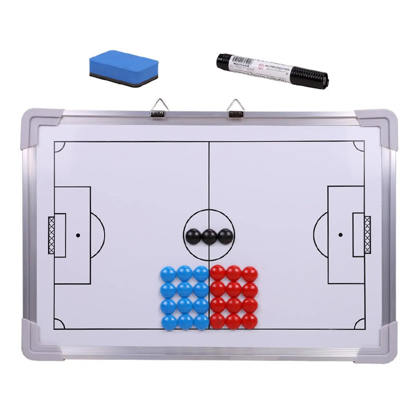Aluminiumlegierung Magnetisches Fußball-Taktikbrett, An Der Wand Montiertes Fußball-Match-Trainingsstrategie-Whiteboard, Fußball-Trainings-Clipboard