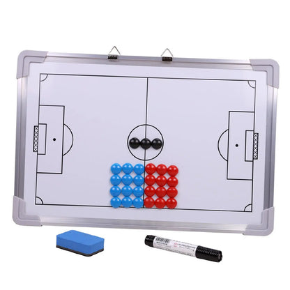 Aluminiumlegierung Magnetisches Fußball-Taktikbrett, An Der Wand Montiertes Fußball-Match-Trainingsstrategie-Whiteboard, Fußball-Trainings-Clipboard